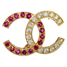 【中古】ブローチ ペンダントトップ チャーム K18 イエローゴールド ルビー 2.08ct ダイヤモンド 1.67ct [美品][送料無料]