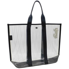 【中古】バリー トートバッグ ビニール×レザー クリア×ブラック系 ロゴ 肩掛け おしゃれ BALLY[送料無料]