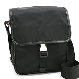 【中古】プラダ クロスボディ ショルダーバッグ ナイロン ブラック シルバー金具 トライアングルロゴプレート PRADA[美品][送料無料]