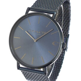 【中古】未使用品 コーチ チャールズ メンズ腕時計 CA124.2.34.1577 ステンレス メッシュベルト ネイビー文字盤 COACH [送料無料]