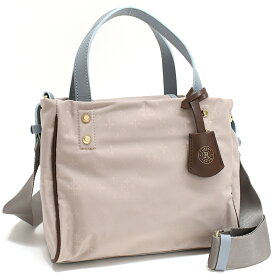 【中古】新品同様 ラシット ミニ スクエア トート 2way ハンドバッグ ナイロン レザー スモーキーピンク ライトブルー russet Mini Square Tote[美品]