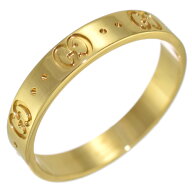 【中古】新品同様 グッチ #22 21号 アイコン リング 指輪 K18イエローゴールド GUCCI [美品][送料無料]