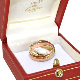 【中古】カルティエ #49 9.5号 トリニティ リング 指輪 K18 イエローゴールド ピンクゴールド ホワイトゴールド クラシック MM Cartier [美品][送料無料]