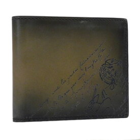 【中古】新品同様 ベルルッティ マコレ Makore 財布 カーキ系 ヴェネチアレザー パティーヌ技法 メンズ Berluti[送料無料]