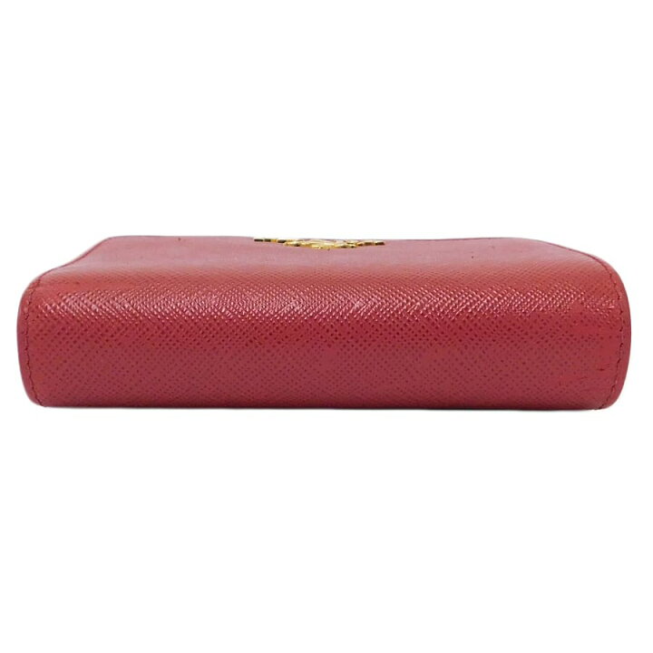 楽天市場】【中古】新品同様 プラダ コンパクト財布 1ML018 レッド系 