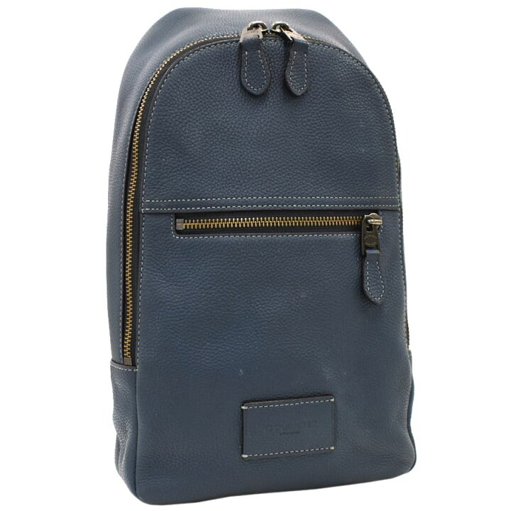 楽天市場】【中古】コーチ ボディバッグ 72321 ネイビー系 レザー 