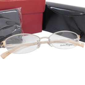 【中古】フェラガモ メガネ 1771T ピンク系 チタン シンプル 普段使い 度数不明 Salvatore Ferragamo [送料無料]