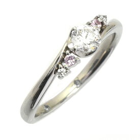 【中古】リング プラチナ950 Pt950 ダイヤモンド ダイヤ0.262ct ダイヤ0.01ct 指輪サイズ：10号 レディース ジュエリー [送料無料][美品]