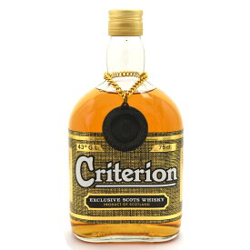 【中古】ウイスキー クリテリオン オールドボトル 特級 モルト・グレーン スコッチ SCOTCHWHISKY 750ml 43度 Criterion [送料無料][未開栓]