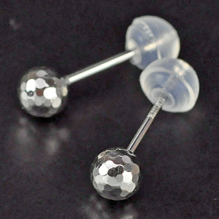 楽天市場】【新品】ピアス K10WG ホワイトゴールド ミラーボール 
