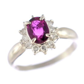 【中古】プラチナ850 リング ルビー ダイヤモンド 9.5号 [美品][送料無料]