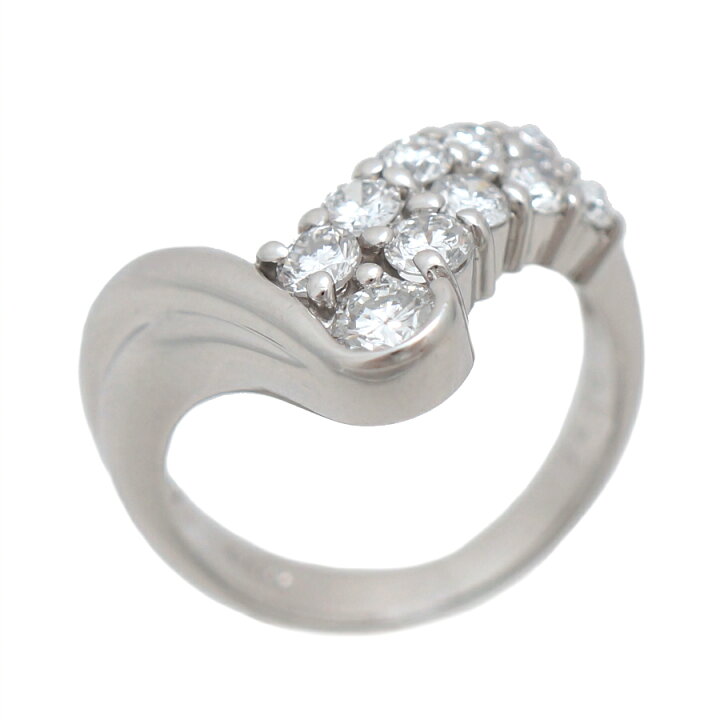 楽天市場】【中古】新品同様 プラチナ900 リング ダイヤモンド0.81ct 9 