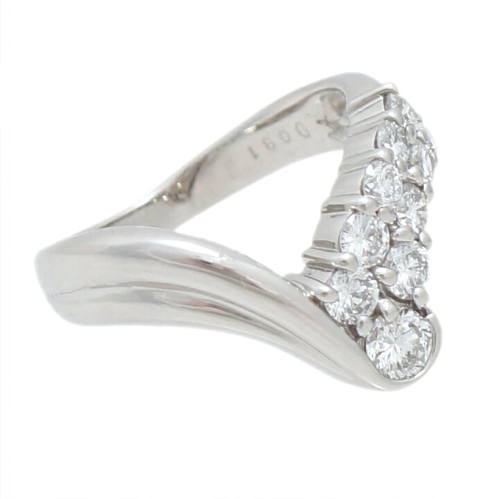 楽天市場】【中古】新品同様 プラチナ900 リング ダイヤモンド0.81ct 9 