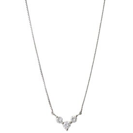 【中古】ネックレス プラチナ850 ダイヤモンド 0.42ct 2.7g レディース ジュエリー [送料無料]