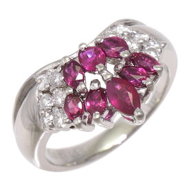 【中古】リング プラチナ900 ルビー 0.85ct ダイヤモンド 0.30ct 11号 7.8g レディース ジュエリー [送料無料]