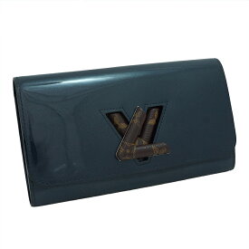 【中古】ルイヴィトン ポルトフォイユツイスト 長財布 パテントレザー マリーヌ M64416 LOUIS VUITTON [送料無料]