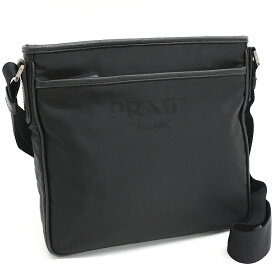 【中古】プラダ ショルダーバッグ 2VH797 ナイロン ブラック シルバー金具 トライアングルロゴ PRADA[送料無料]