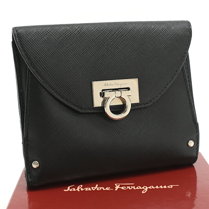 楽天市場】【中古】フェラガモ 二つ折り財布 JL-22 4208 レザー 