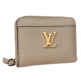 【中古】ルイヴィトン ラウンドファスナー コインケース ジッピー・コインパース ロックミー レザー グレージュ レディース M80100 LOUIS VUITTON [送料無料]