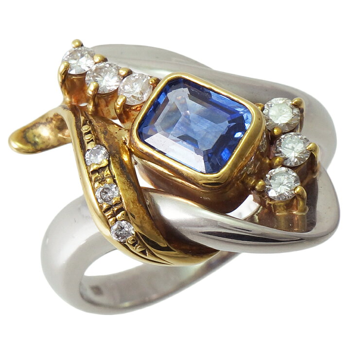 楽天市場】【中古】リング 指輪 サファイア 0.86ct ダイヤモンド 0.28 