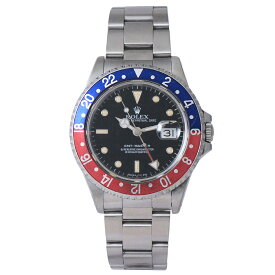 【中古】ロレックス メンズ腕時計 GMTマスター 赤青ベゼル 自動巻き ステンレススチール ブラック文字盤 N番 16700 ROLEX [送料無料]