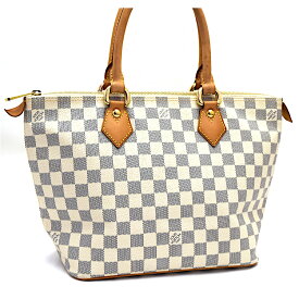 【中古】ルイヴィトン ハンドバッグ サレヤPM ダミエアズール N51186 キャンバス×レザー レディース オフホワイト LOUIS VUITTON [送料無料]