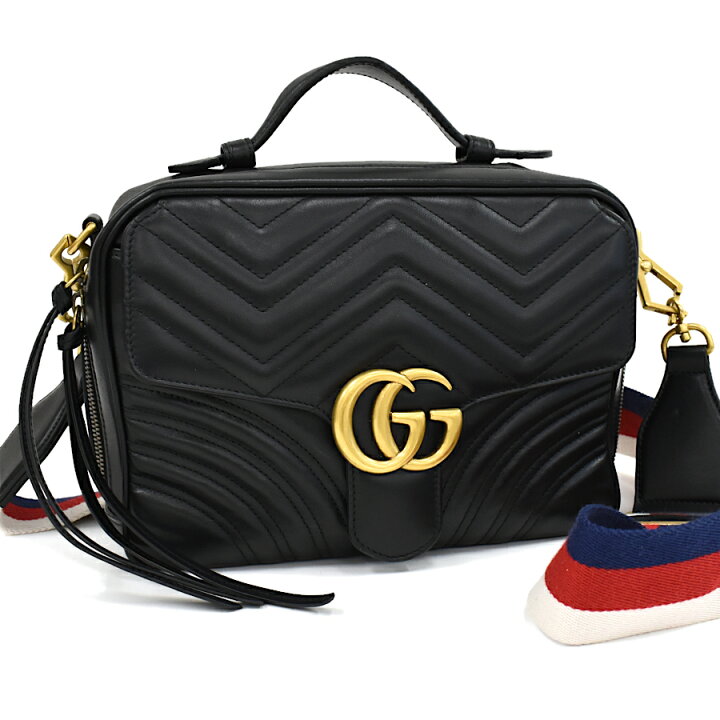 楽天市場】【中古】グッチ ショルダーバッグ GGマーモント 498100 