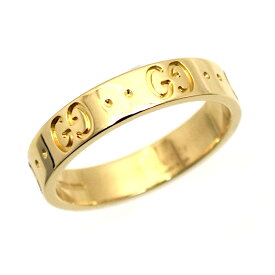 【中古】新品同様 グッチ アイコンリング 指輪 K18YG 3.9g サイズ12 レディース ゴールド ジュエリー GUCCI [美品][送料無料]