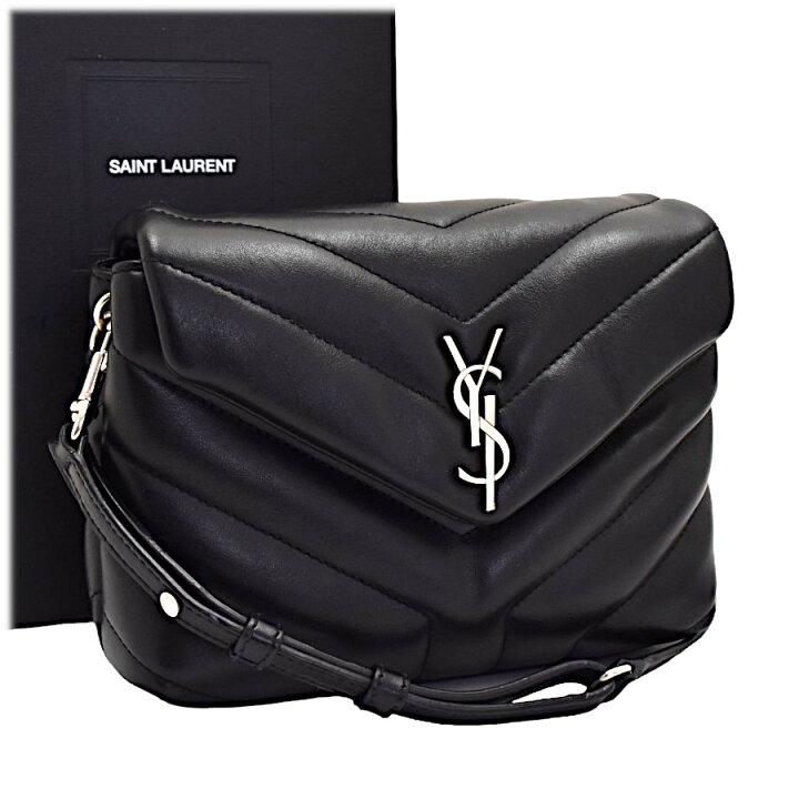 サンローラン Saint Laurent シェブロン ラウンド チェーンショルダー  