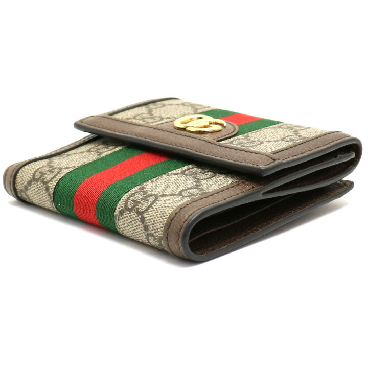 楽天市場】【中古】グッチ 二つ折り財布 オフディア GG フレンチ  