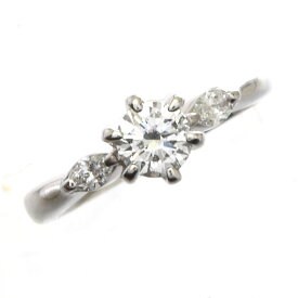 【中古】リング Pt900 ダイヤモンド0.515ct 0.15ct 重量4.7g レディース ジュエリー [送料無料][美品]