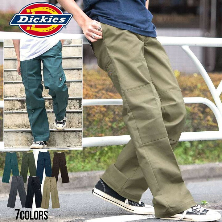 楽天市場 送料無料 Dickies ディッキーズ ダブルニーワークパンツ 全7色 ブランド 大人 カジュアル ファッション メンズ ツイル ズボン ボトム ストリート 定番 シンプル カジュアル アメカジ ミント カーキ ネイビー ブラウン ベージュ ブラック 秋 冬 春 夏 代 30
