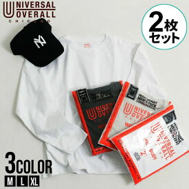 送料無料"Select Item【セレクトアイテム】UNIVERSAL OVERALL 2Pヘヴィーウェイトクルーネック長袖Tシャツ/全3色"メンズ ロンT 白 Tシャツ 2枚組 2P セット 無地 シンプル 黒 ブラック ホワイト グレー ユニバーサルオーバーオール M L XL 秋 冬