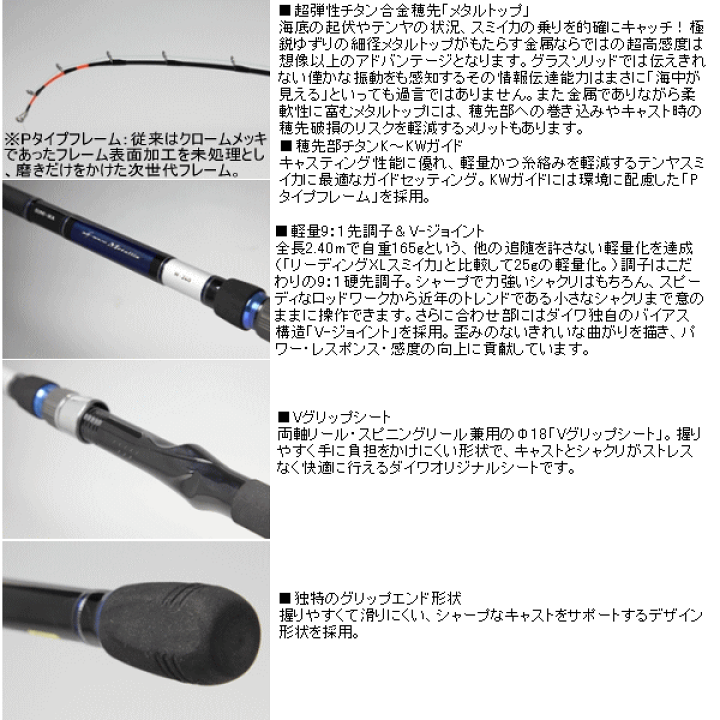 送料込み ダイワ メタリア スミイカH240 楽天市場】ダイワ メタリア スミイカ H-240 【ショップレビュー