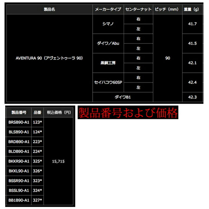 楽天市場】リブレ アヴェントゥーラ エフ 90 BKKR90-A1 右巻 黒鯛工房  