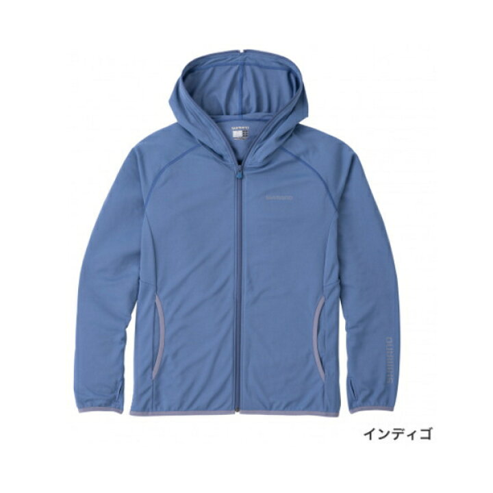 楽天市場 21年3月新商品 シマノ サン プロテクション パーカー Wj 045s インディゴ 2xlサイズ 釣具総合卸売販売 フーガショップ2