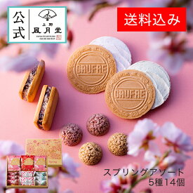 【セール品　ポイント20%還元】【賞味期限2024年5月12日】母の日 お返し クッキー 桜 ギフト お返し プチギフト/【送料込み】スプリングアソート5種14個/退職 異動 引越し お礼 卒園 内祝い おしゃれ お菓子 焼き菓子 洋菓子 あす楽