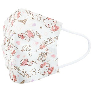 【5セットまで送料290円(郵便)OK】子供マスク(プリーツ) 7枚入り 【ハローキティ】【お取り寄せ】