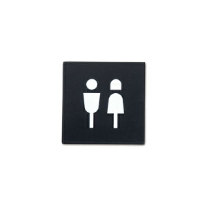 �y6���܂łȂ瑗��290�~�i�X�ցjOK�z�s�N�g�O�����T�C�� TOILET �u���b�N�@W7×D0.1×H7cm�@�A�C�A���y�����񂹁z