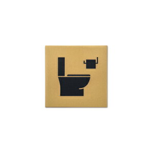 �y6���܂łȂ瑗��290�~�i�X�ցjOK�z�s�N�g�O�����T�C�� TOILET �A���e�B�[�N�S�[���h�@W7×D0.1×H7cm�@�A�C�A���y�����񂹁z