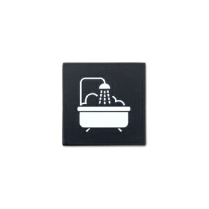 �y6���܂łȂ瑗��290�~�i�X�ցjOK�z�s�N�g�O�����T�C�� BATH ROOM �u���b�N�@W7×D0.1×H7cm�@�A�C�A���y�����񂹁z