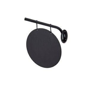 【送料無料】ブラケットサインボード ブラック W6×D25.3×H25.7cm アイアン/アルミニウム【お取り寄せ】【郵便NG】