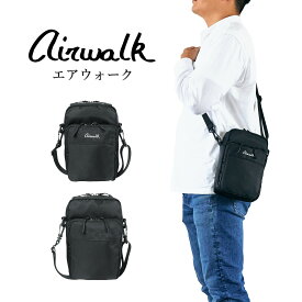 【メール便対応】 【レビュー投稿で延長保証】 AIRWALK エアウォーク Miniシリーズ 2way ショルダーバッグ 男女兼用 メンズ レディース 軽量 2層式 ペットボトルが入る