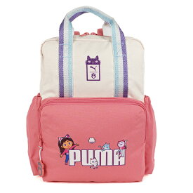 PUMA プーマ リュック キッズ 女の子 ガールズ GABBYS DOLLHOUSE バックパック ギャビーのドールハウス コラボ 子供用 幼稚園 保育園 小学校 低学年 小学生 4歳 5歳 6歳 7歳 8歳 B5 軽量 通園 通学 遠足 ピンク ねこ 猫