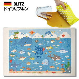 メール便送料無料!ドイツのフキン★デザインブリッツ「809) 海 sea 」A4サイズ 200×300×2mm(乾燥時) 【BLITZ ふきん 布巾 クロス キッチン キッチンクロス キッチンワイプ スポンジワイプ ドイ