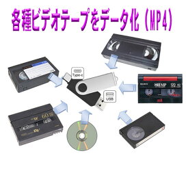 ビデオテープで撮影した動画をデータ化 (MP4)　10本以上のご注文必要