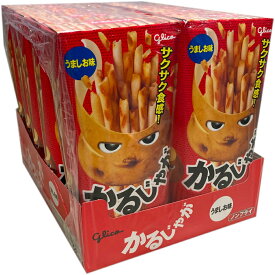 glico■ かるじゃが　うましお味　10箱　サクサク食感　穴あきポテト　ノンフライ