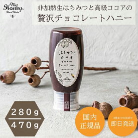 ★メーカー正規代理店★ マイハニー チョコレート ハニー チューブ ボトル 280g 470g はちみつ 蜂蜜 非加熱 アカシア ハンガリー 産 栄養 成分 表示 オーガニック 送料無料 天然 無糖 液だれしない 容器 生はちみつ 朝食 スイーツ デザート
