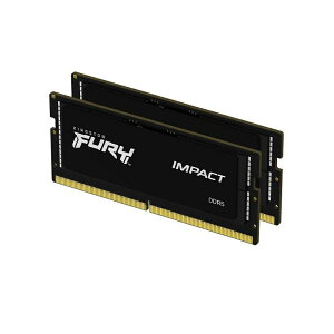 �L���O�X�g�� FURY Impact DDR5�V���[�Y �u���b�N 64GB (32GB×2���g) 4800MT/s CL38 SODIMM 262pin �Q�[�~���O������ KF548S38IBK2-64 kingston DDR5 ���݃����� �t���[���[ �C���p�N�g �V���� �������K�i