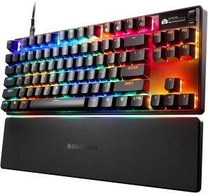 SteelSeries Apex Pro TKL Gen 3 US �Q�[�~���O�L�[�{�[�h ���s�b�h�g���K�[ �X�e�B�[���V���[�Y �L�[�{�[�h �L�� USB �É� �h�� ���C�� ���C�X�C�b�` �p��z�� us�z�� �e���L�[���X �e���L�[�Ȃ� �� �u